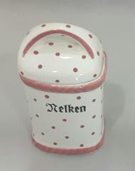 Gmundner Keramik-Dose/Gewrz eckig  Nelken